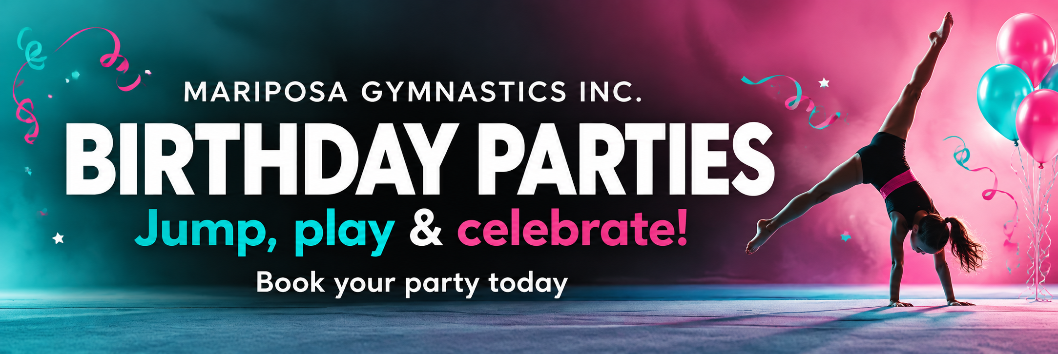 Birthday parties at Mariposa Gymnastics